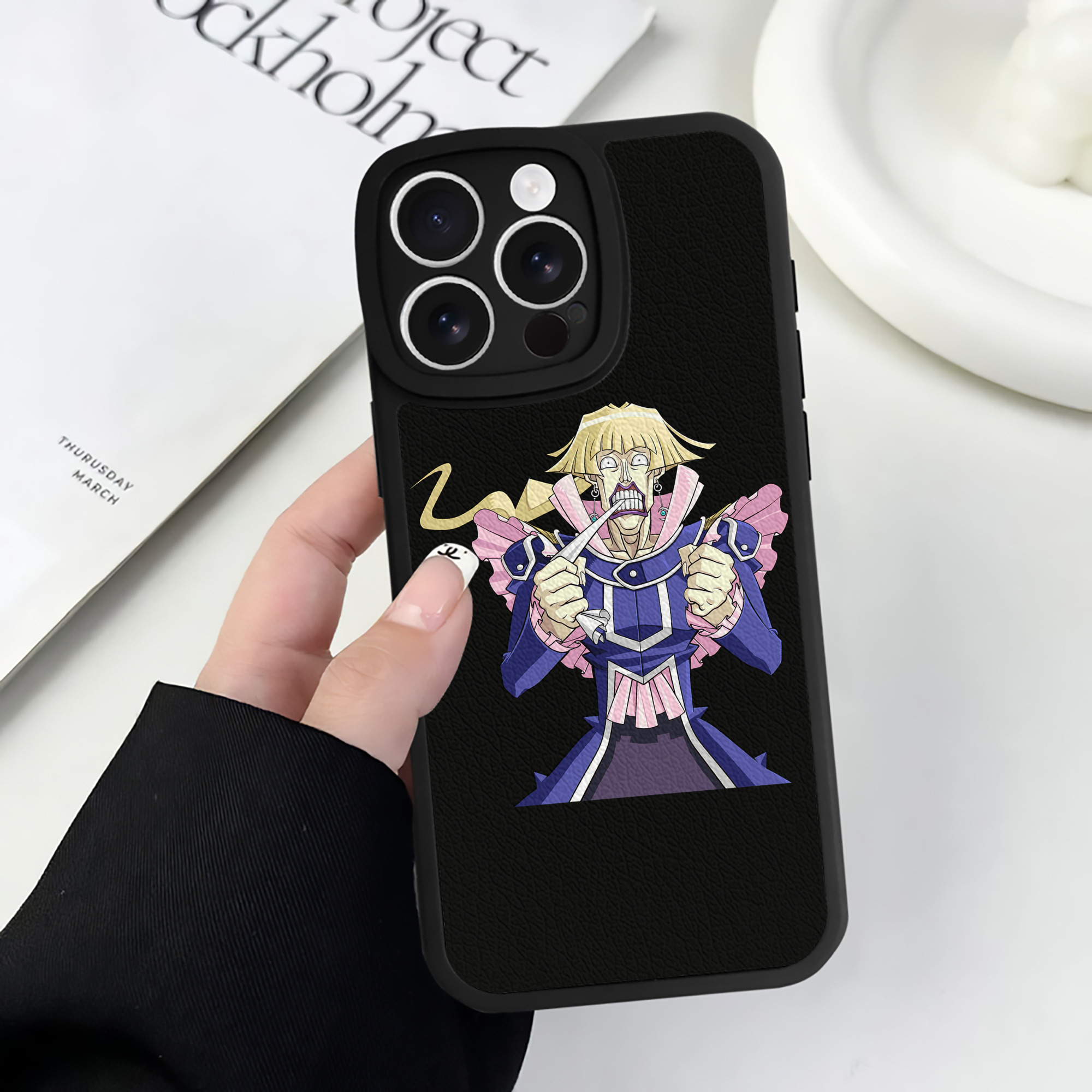 （画像用） 遊☆戯☆王 Yu-Gi-Oh! 【iPhone 16シリーズ対応】シリコンスマホケース（レザー調） 材質：シリコン